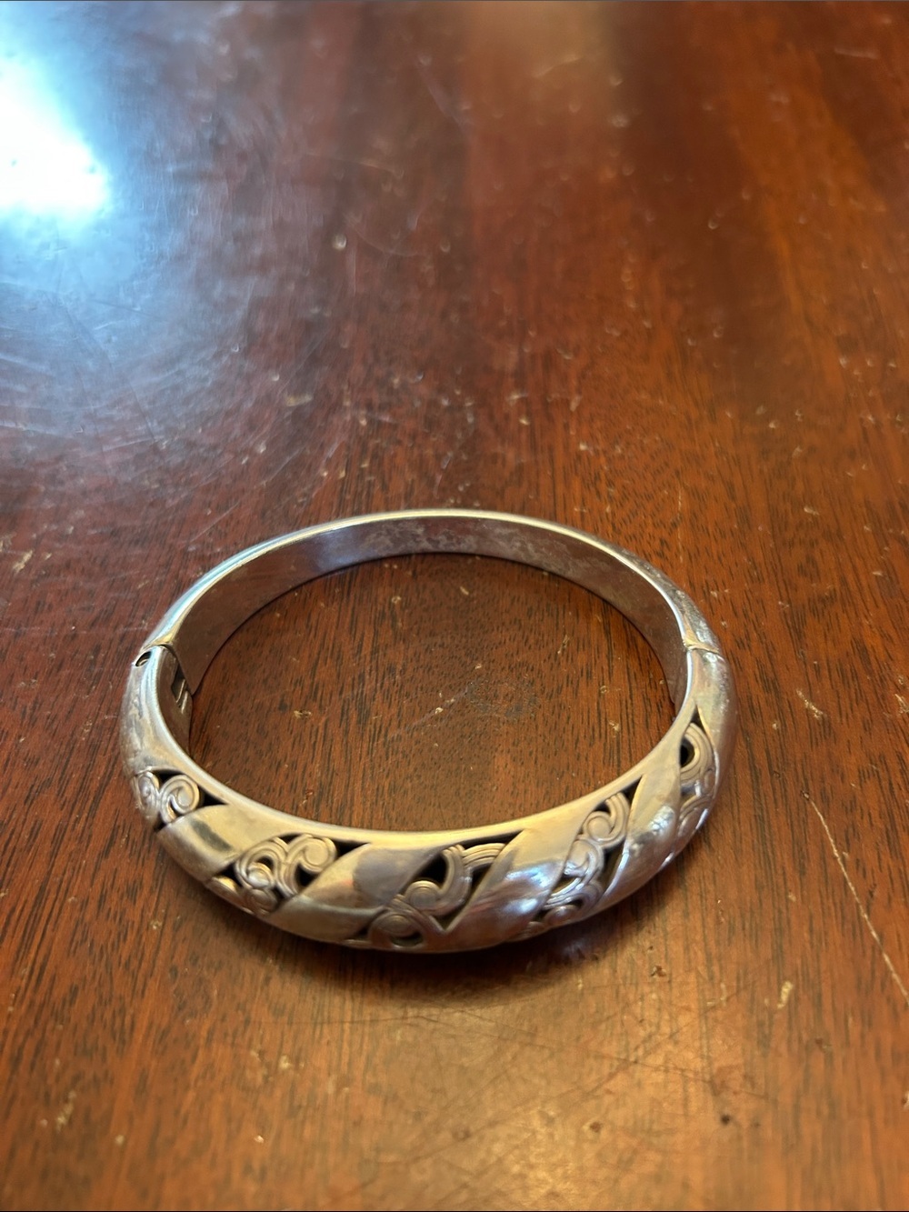 Brighton Kismet Scroll hinged bracelet EUC